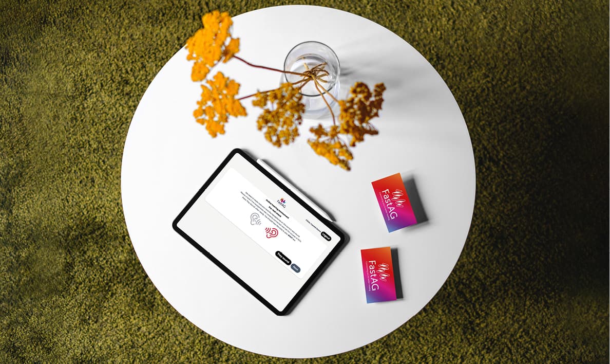 Tablet on table