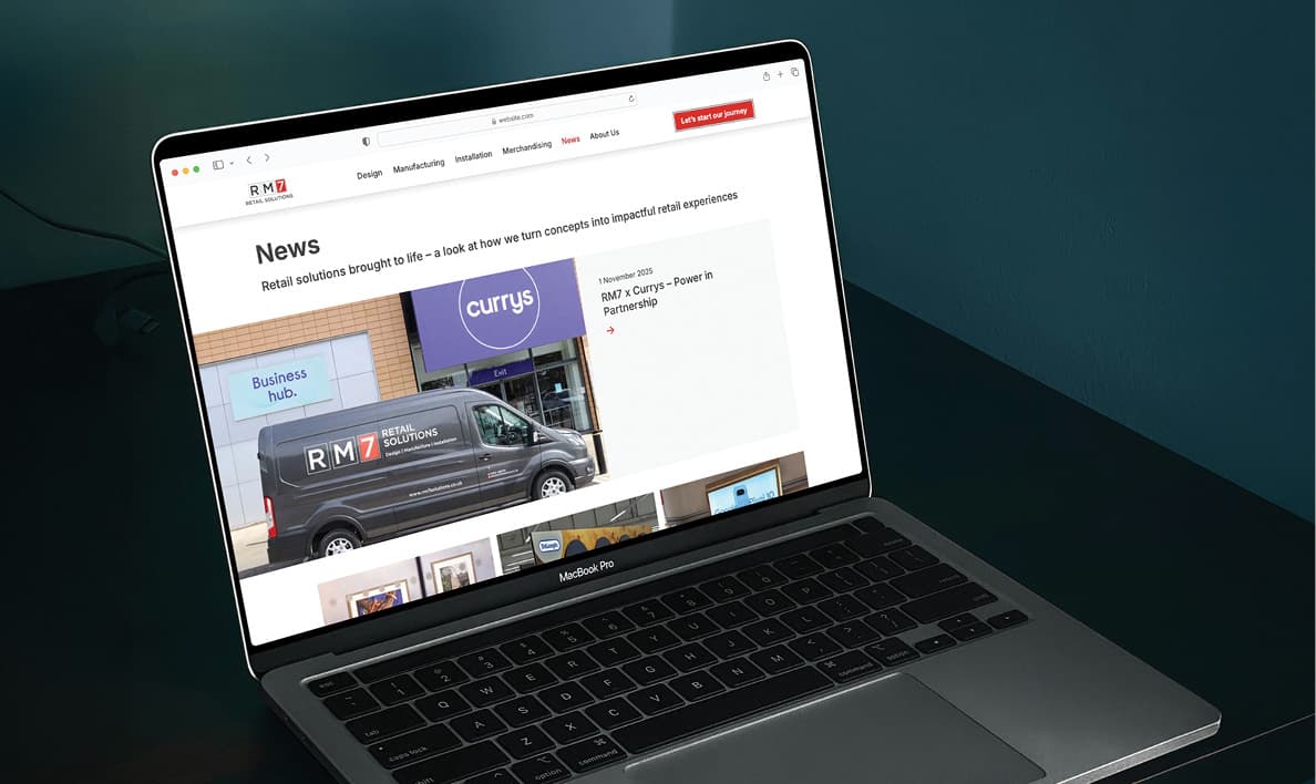 RM7 Website on desktop