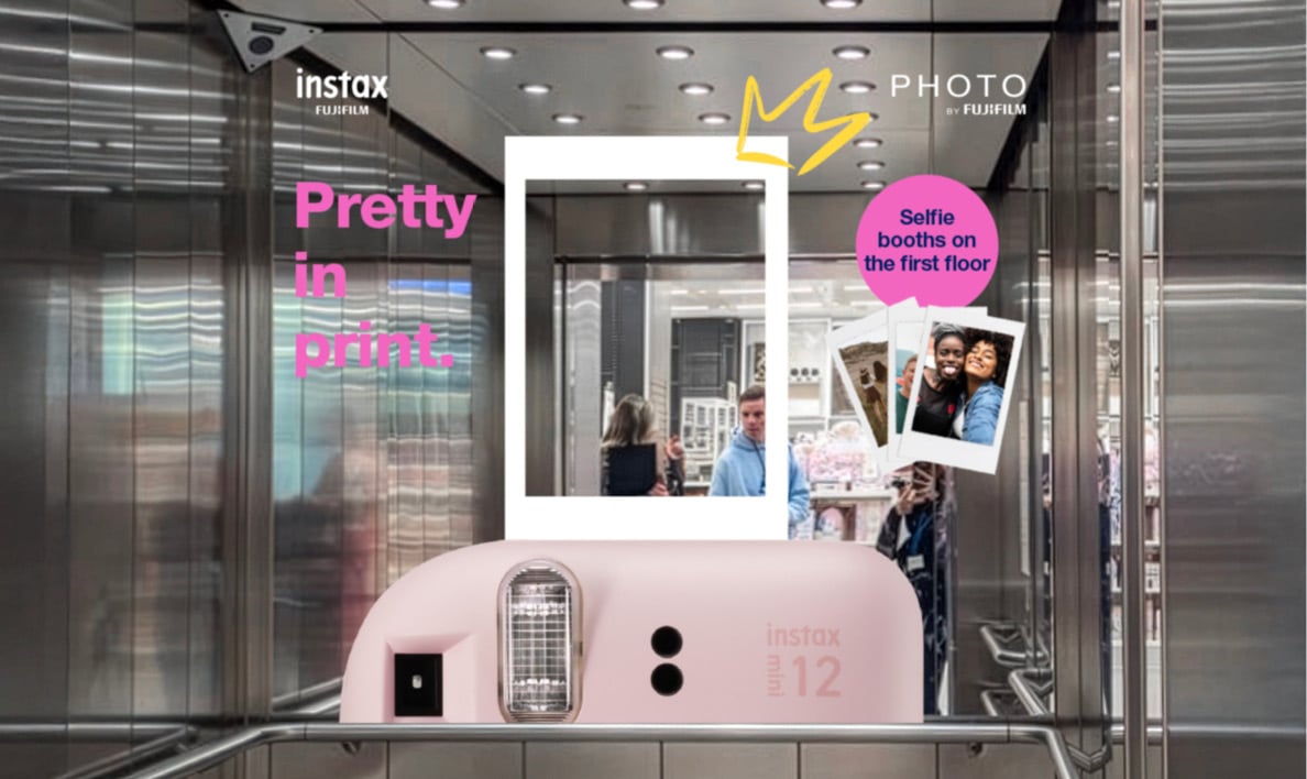 Instax vinyl on mirror