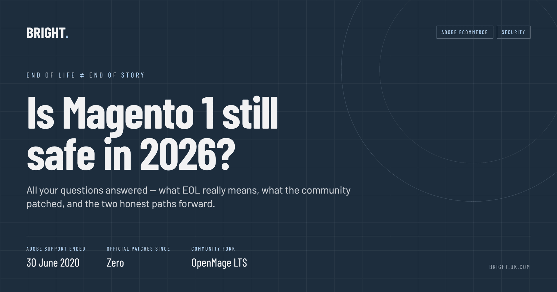 Find out the facts about magento 1 safety